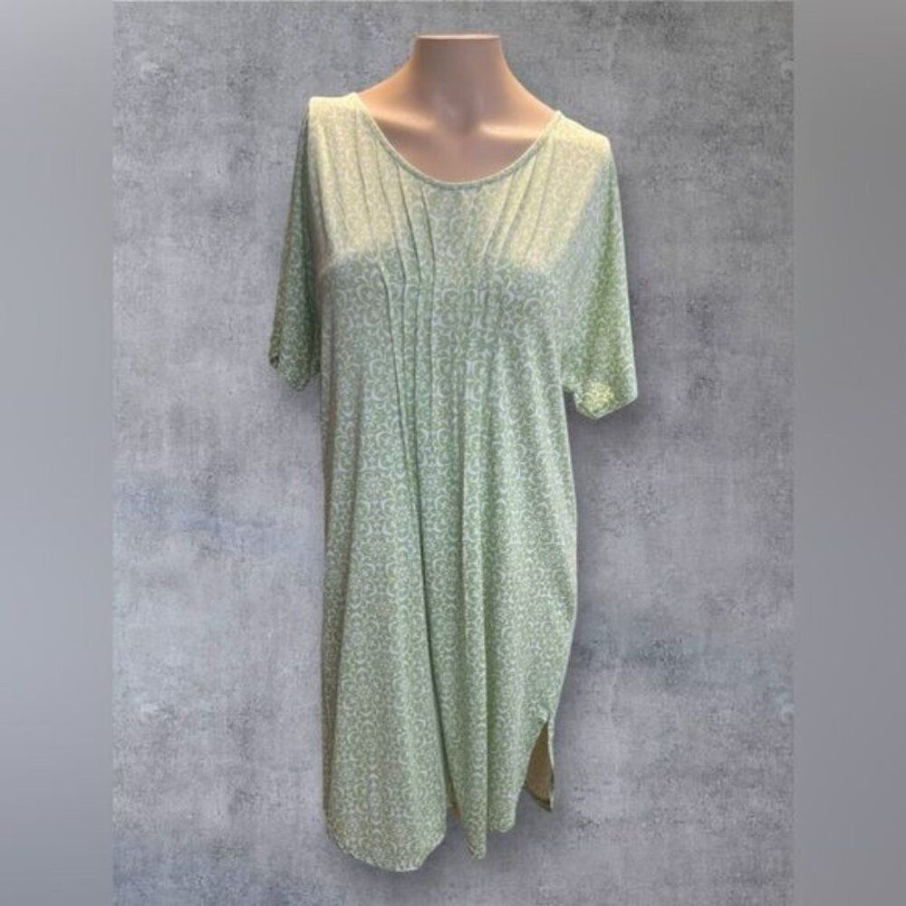 Ellen Tracy Women's Green Geo Print Nightgown – Size SM